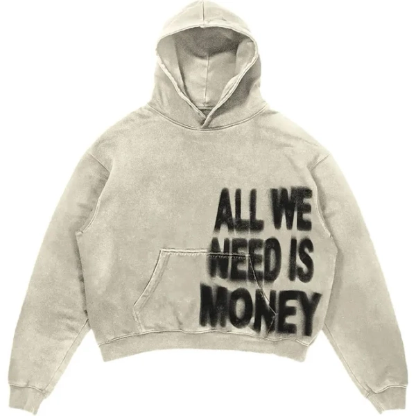Y2K Oversize Letter Print Hoodie