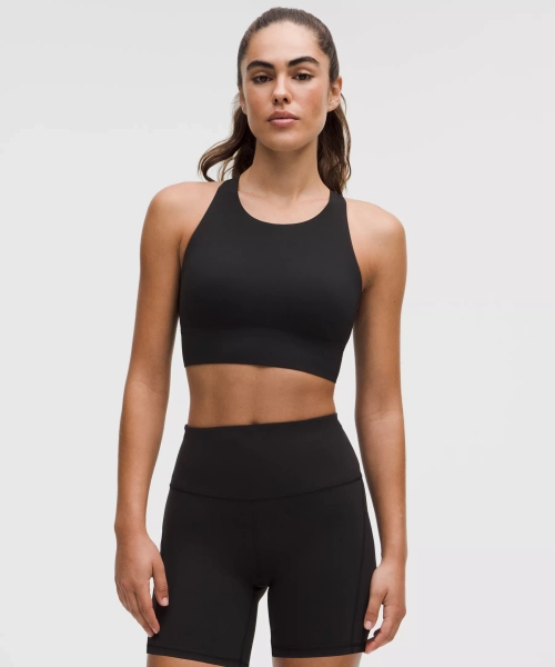 lululemon LightLift Sports Bra *Medium Support, B/C Cup - Black - XS