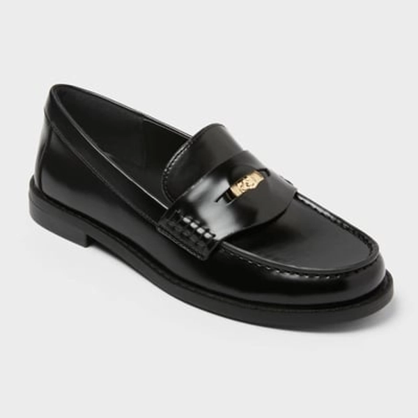 Women’s Phyllis Penny Loafers with Memory Foam Insole – A New Day™ Black 9.5