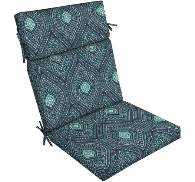 Better Homes & Gardens Navy Medallion 1 Piece Outdoor Chair Cushion