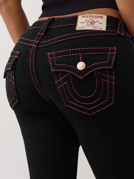BILLIE MID RISE LUREX BIG T STRAIGHT JEAN