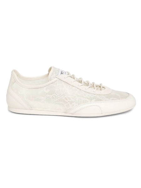 Jimmy Choo Women's Sunny Lace Low-Top Sneakers - Latte Mix - Size 8.5