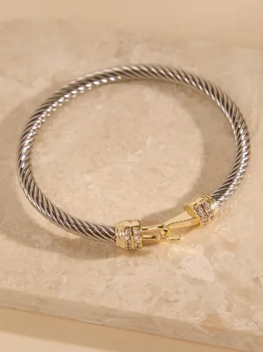 Cable Bangle Bracelet