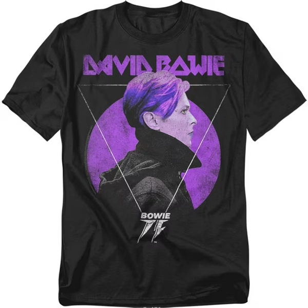 David Bowie T-Shirt Side Profile 75 Logo Unisex Graphic Tee for Men & Women
