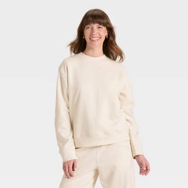 Women's Pullover Sweatshirt - Universal Thread™ Cream L