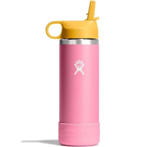 Hydro Flask 18 oz Kids Wide Mouth Straw Cap and Boot Bottle