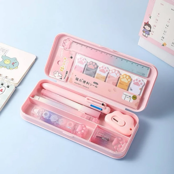 My Cute Essentials Pencil Box - Set of 9 Items, Pink