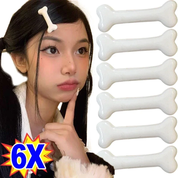 White Bone Hair Clip Cute Cartoon Bobby Pin Girl Fashion Dog Bones Decoration Small Hairpins Barrettes Y2K Accessories Wholesale - AliExpress 