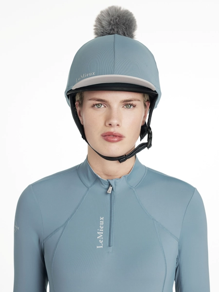 Classique Pom Hat Silk Ice Blue Clothing