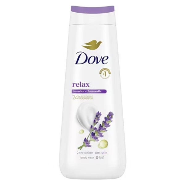Dove Relax Body Wash - Lavender & Chamomile 24hr Lotion-Soft Skin - 20 fl oz