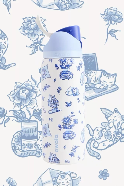 Owala UO Exclusive Delft Cat FreeSip® 0.9L / 32oz Water Bottle