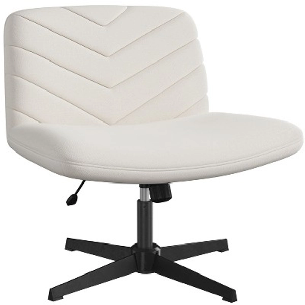 Yaheetech Fabric Swivel Desk Chair Office Chair for Home Office, Beige