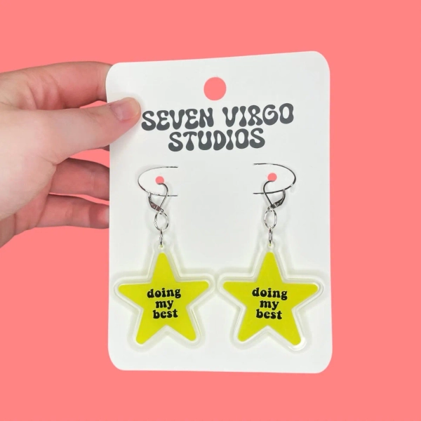 Doing My Best and Relatable earrings