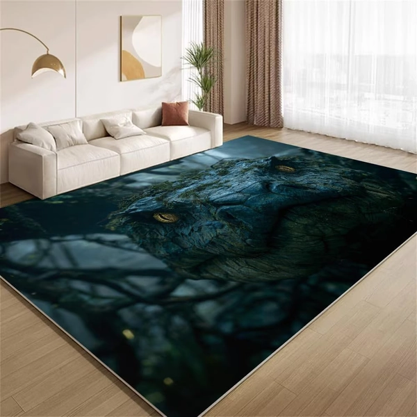 Python Snake Area Rugs, Giant Snake Glowing Yellow Eyes Carpet, Washable Non Slip Low Pile Soft Rug for Gaming Room Bedroom Man Cave Decor Mat 5ftx8ft - Walmart.com