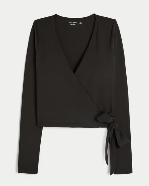 Gilly Hicks Active Recharge Long-Sleeve Wrap Top