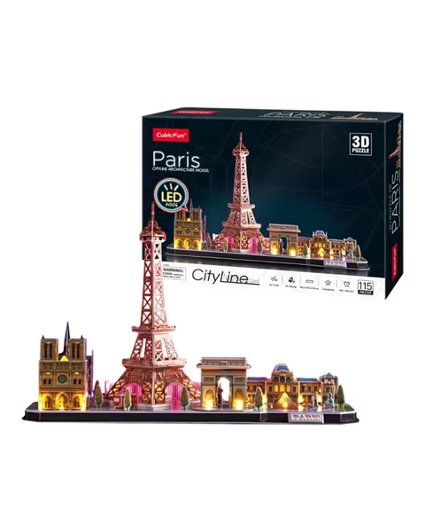 CubicFun Paris Cityline Architecture 115 Piece 3D Model Kit