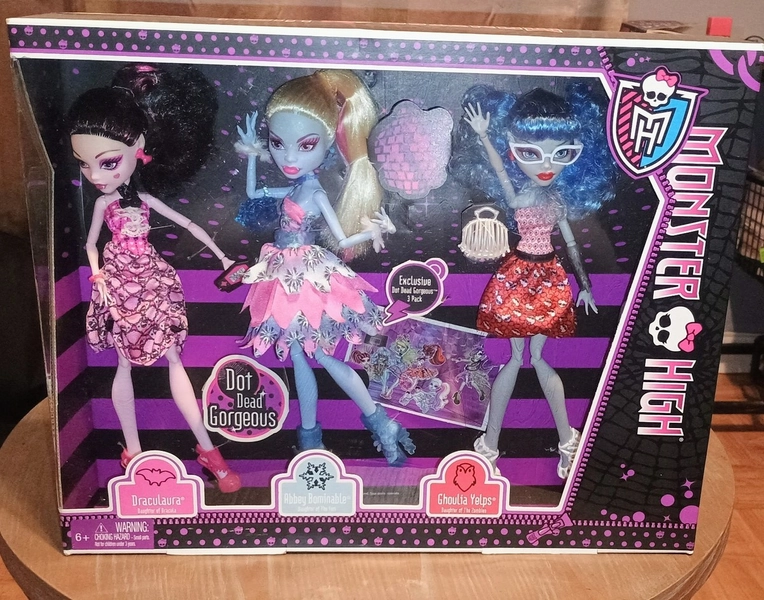 Monster High Dot Dead Gorgeous 3-Pack Fashion Dolls 2012 NRFB