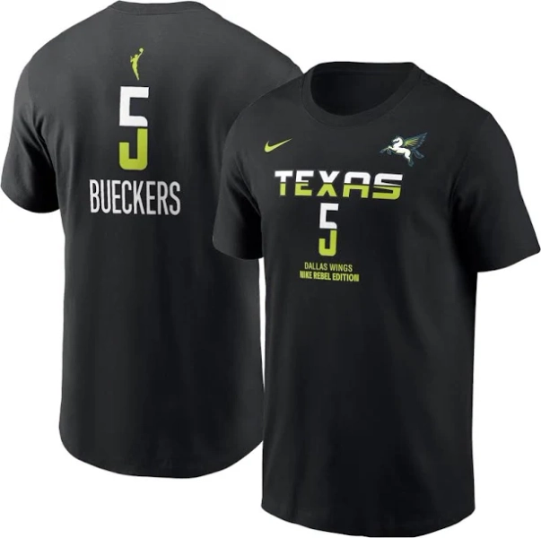 Men's Nike Paige Bueckers Dallas Wings 2025 Wnba Draft Rebel Edition Name Number T-Shirt