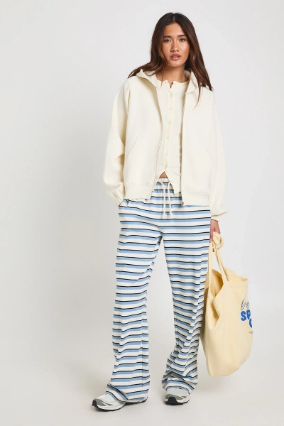 Raglan Seam Boxy Zip Through Hoodie