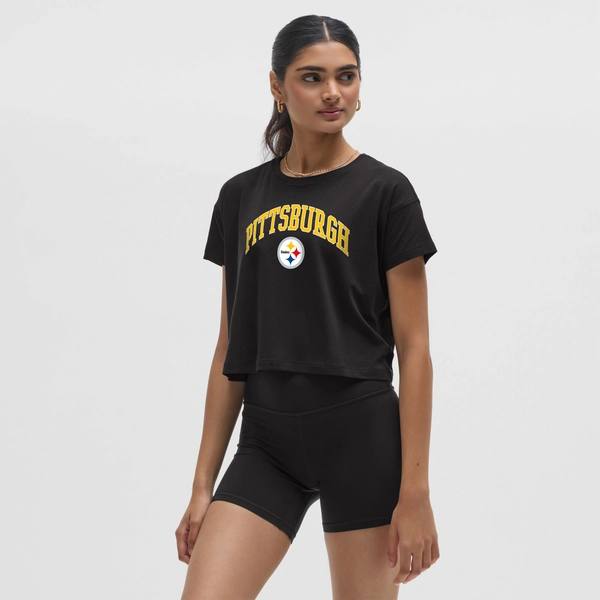 Women's Pittsburgh Steelers lululemon Black Cates T-Shirt