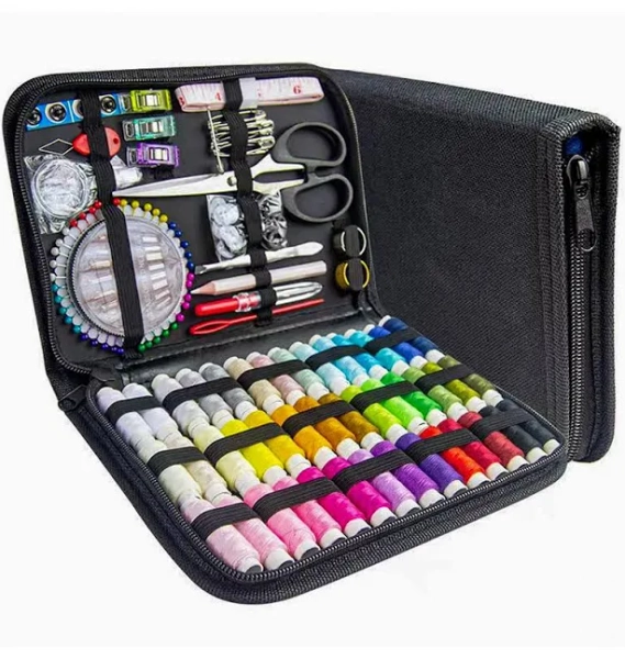 JUNING Travel Sewing Kit Portable Sewing Supplies Accessories for Adults, Beginner, Home, Emergency, Including Needle and Thread kit, Scissors,Tape