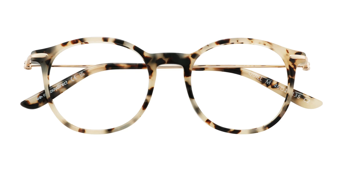Quill Round Ivory Tortoise Glasses for Women | Eyebuydirect