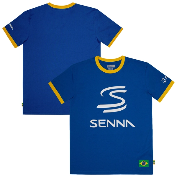 Ayrton Senna Ayrton Senna Logo T-Shirt - Navy