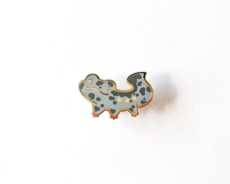Iberian Ribbed Newt - Mini Amphibian Enamel Pins