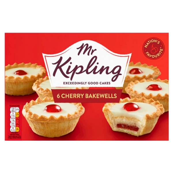 Mr Kipling Cherry Bakewells 6 Pack