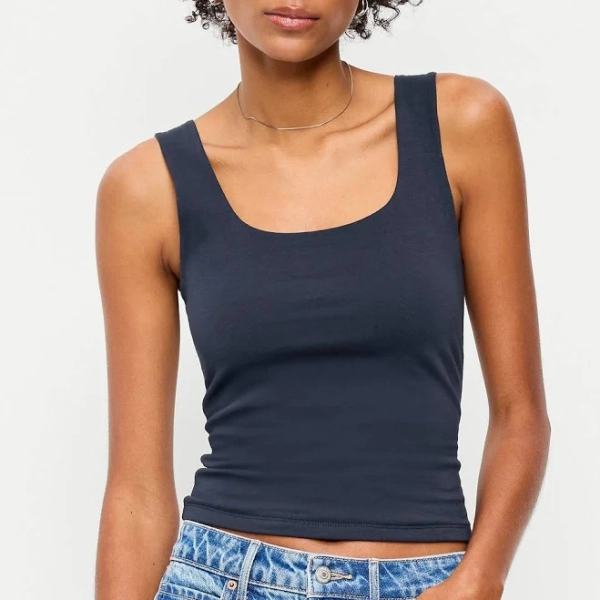Old Navy Women's Hug Double-Layer Scoop-Neck Tank Top