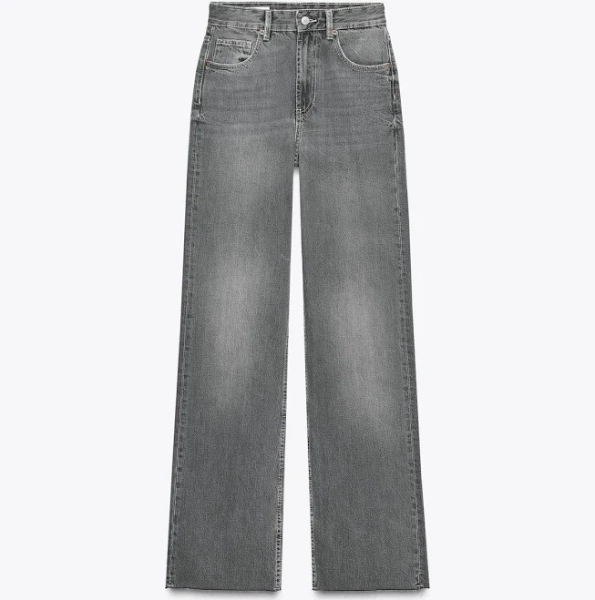 Zara Women's Trf High Waist Wide Leg Jeans