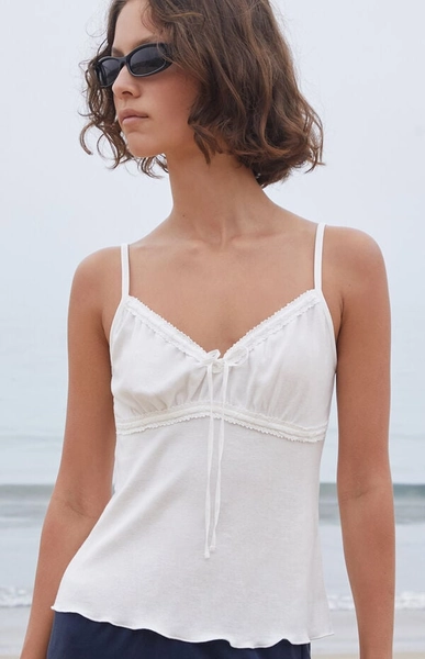 White Arden Tank Top