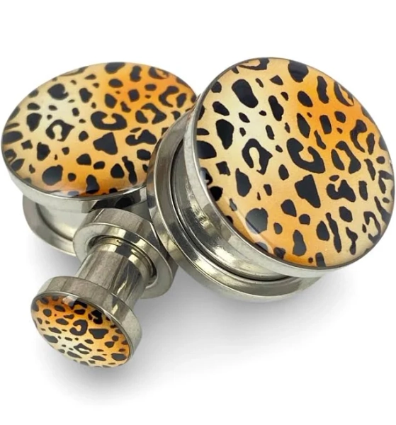 Cheetah Print Picture Plugs