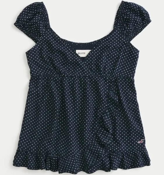 Hollister Women's Easy Wrap Icon Babydoll Top
