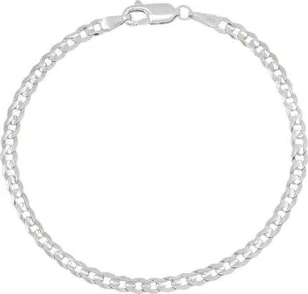 Sterling Silver 3mm Curb Bracelet