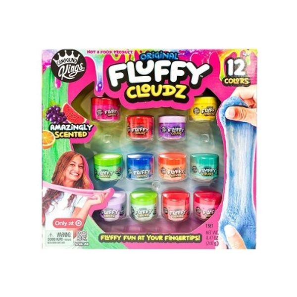 Compound Kings Fluffy Cloudz Box Set - 12pk: Creative Thinking Slimes, 1.6 Net Weight, 12 Pieces