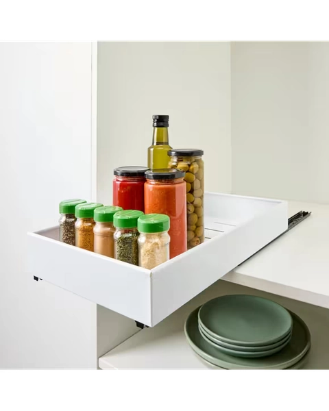 White Pull-Out Cabinet Drawer
