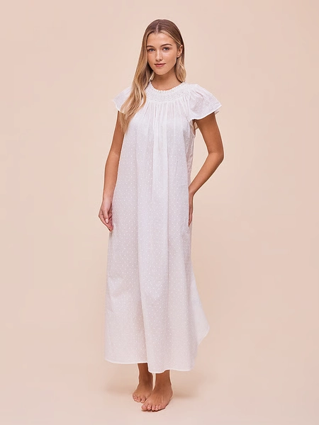 Shirred Neck Maxi Nightie