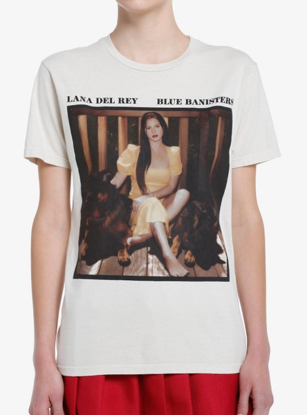 Lana Del Rey Blue Banisters Portrait Boyfriend Fit Girls T-Shirt