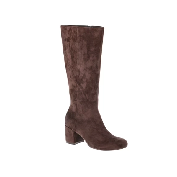 Time and Tru Women's Faux Suede Tall Block Heel Boots
