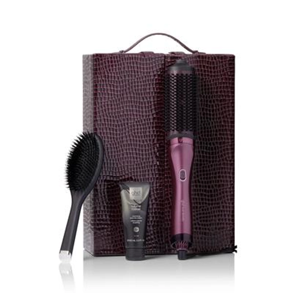 New ghd Duet Blowdry Hair Dryer Brush Festive Gift Set In Cherry Chic, Cherry Chic