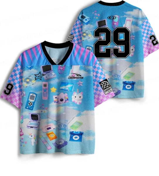 Punk Digital Y2k Sport Jersey Shirt