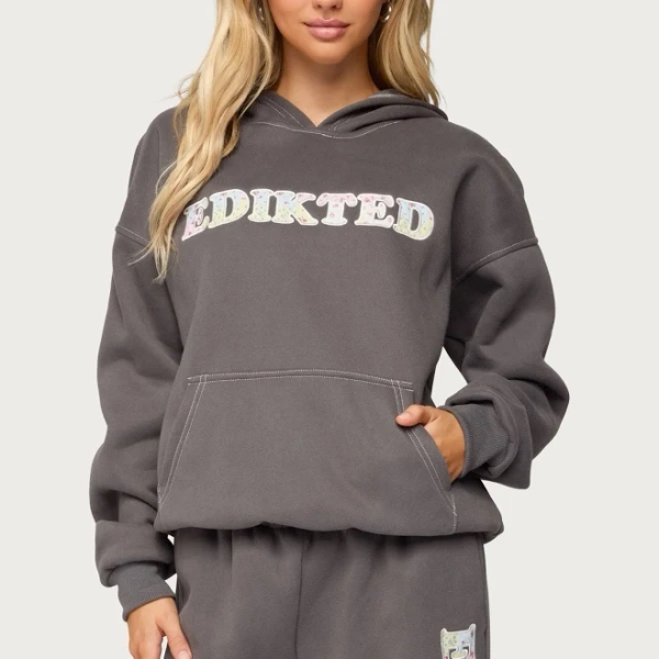 Edikted Women's Mili Flower Logo Hoodie