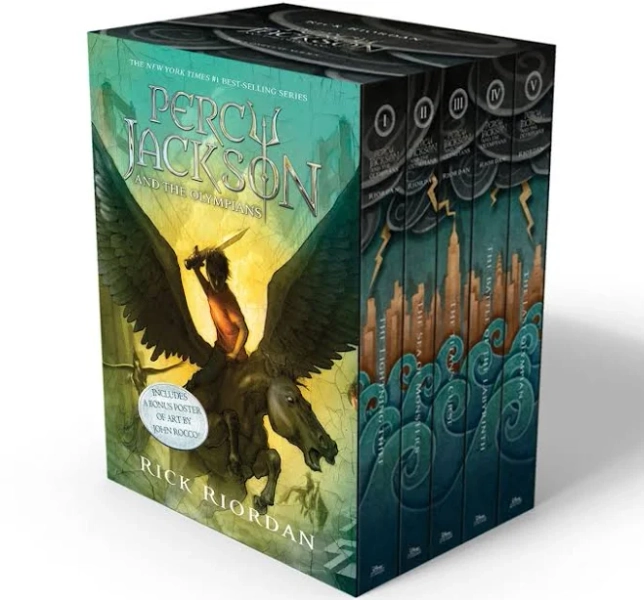 Percy Jackson and the Olympians 5 Book Paperback Boxed Set (W/Poster)