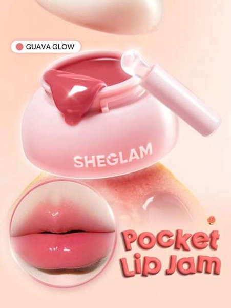 SHEGLAM Hydra Jelly Pocket Lip Jam-Guava Glow Brand Beauty Makeup Face Paint Cosmetic For Women Girls Perfect For Fall Winter Ideal For Y2K Fancy Fashion Suitable For Birthday Christmas Present Party Ready Best Color