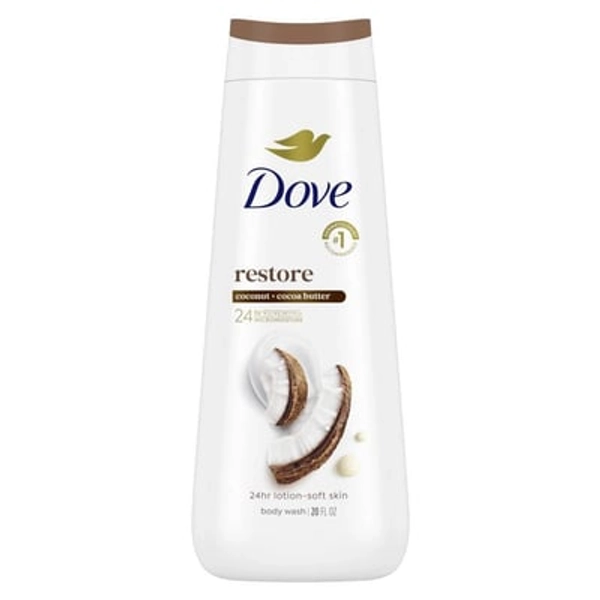 Dove Beauty Dove Restore Body Wash - Coconut & Cocoa Butter 24hr Lotion-Soft Skin - 20oz