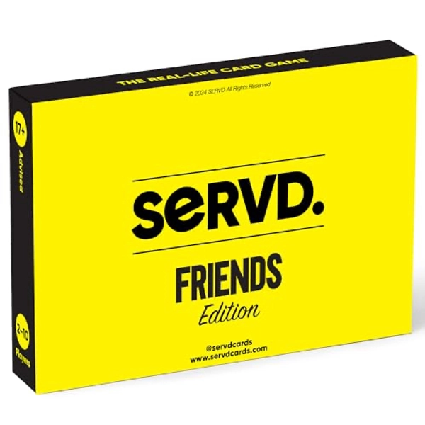 SERVD - Friends Edition - The Hilarious Real-Life Party Card Game for Adults | Injects Fun & Strategy into Time Spent with Friends & Family for Games Night, Parties & Vacations