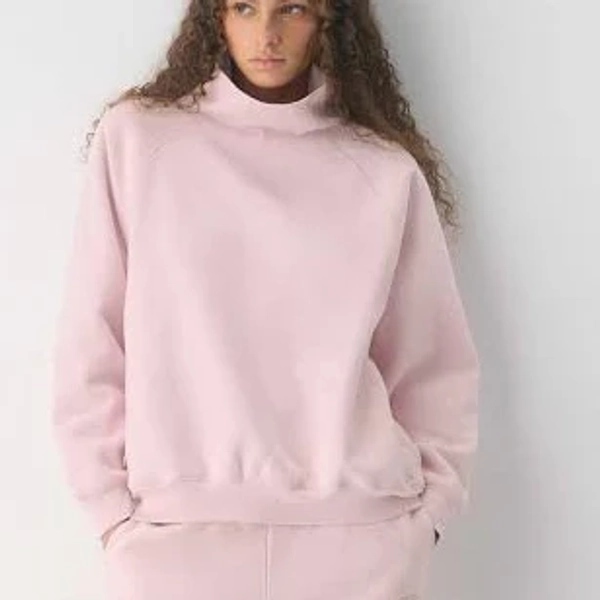 Cozy Sweatfleece Mega Raglan Funnel Neck Sweater