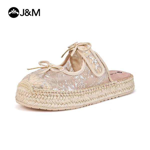J&M Women Slides Lace Fisherman Shoes Espadrilles Summer Straw Slippers Beach Sandals Casual Shoes Breathable Lace Mules Black - AliExpress 322