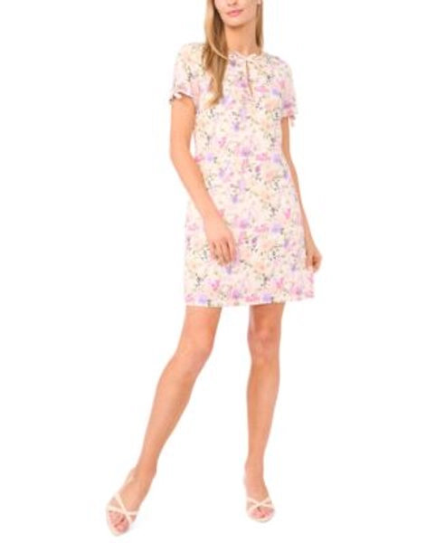 Women's Bow Detail Linen Mini Dress